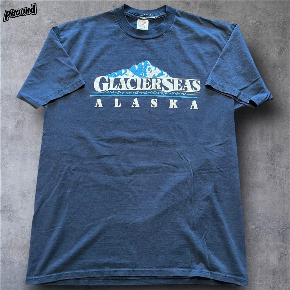 Vintage Glacier Seas T Shirt L Made in USA Short Sleeve 2